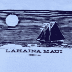 Vintage 70s Lahaina Maui Hawaii Sailboat T-Shirt LARGE