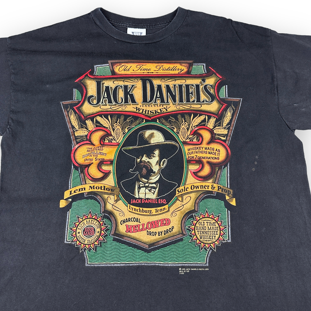 Vintage 90s Jack Daniels Tennessee Whiskey T-Shirt XL 2
