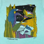 Vintage 80s Outbound Era Psychedelic Duck Painting T-Shirt MEDIUM