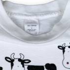 Vintage 90s Holstein Cows in Sneakers Cartoon T-Shirt LARGE