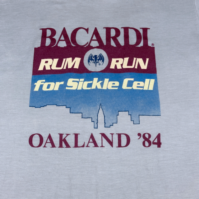 Vintage 80s Bacardi Rum Runner Oakland T-Shirt MEDIUM 5