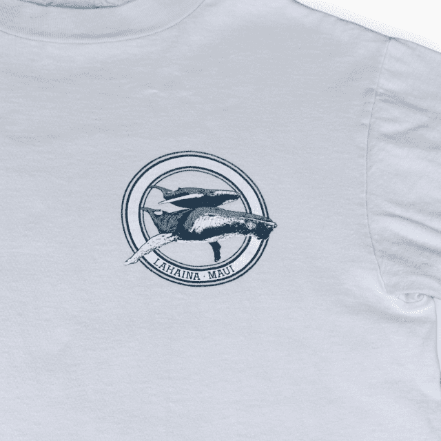Vintage 90s Humpback Whales Lahaina, Maui Hawaii T-Shirt SMALL 5
