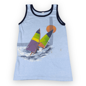 Vintage 80s Windsurfing Blue Tank Top EXTRA SMALL