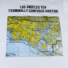 Vintage 80s Los Angeles TCA Terminally Confused Aviator T-Shirt SMALL