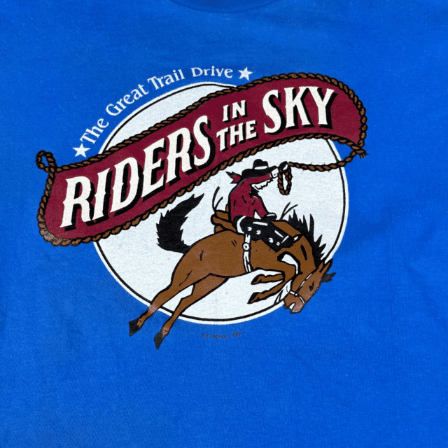 Vintage 80s Riders in the Sky The Great Trail Drive T-Shirt SMALL 4
