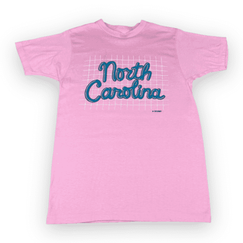 Vintage 80s North Carolina Pink T-Shirt EXTRA SMALL XS