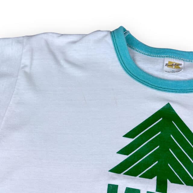 Vintage 80s IAPES Pine Tree Washington State Ringer T-Shirt MEDIUM 8