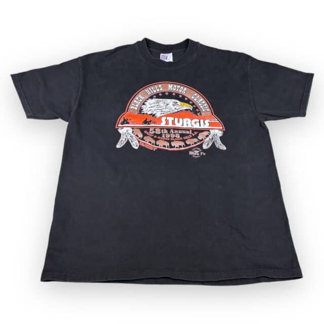 Vintage 90s Sturgis Motorcycle Rally South Dakota T-Shirt XL 3
