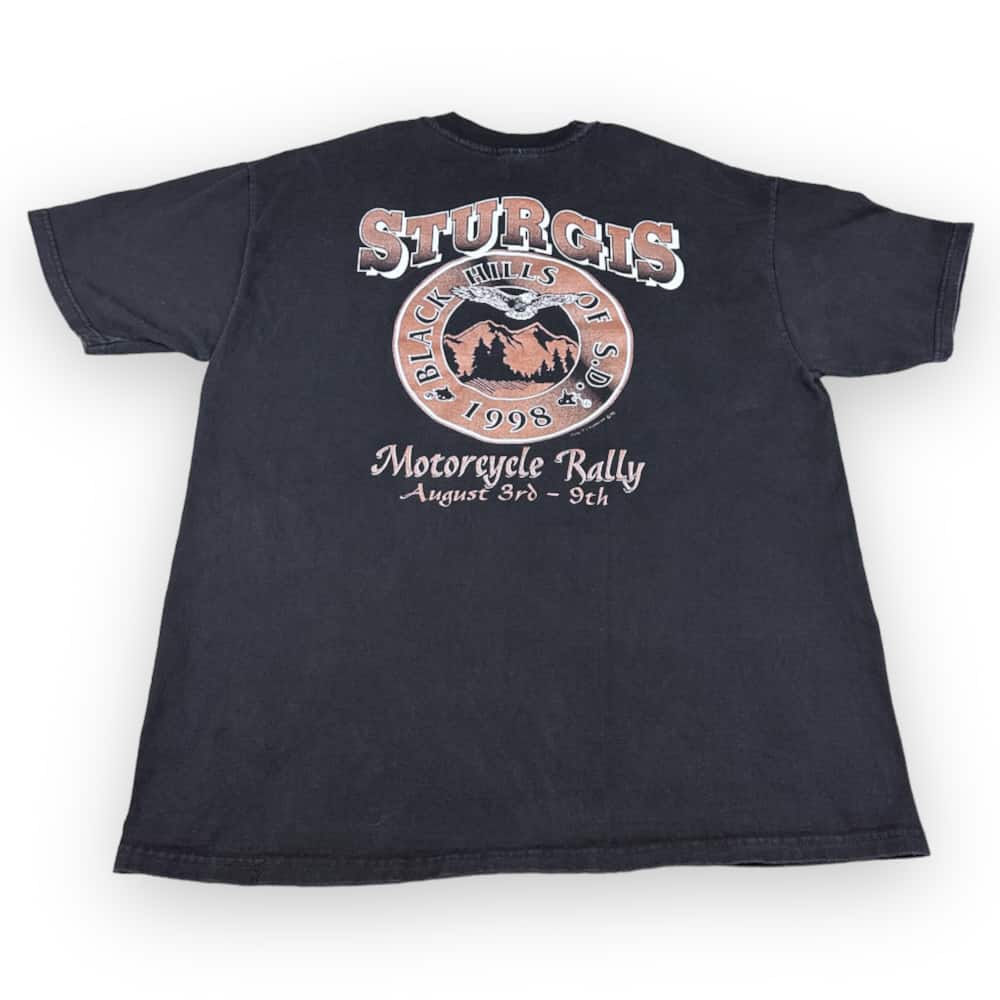 Vintage 90s Sturgis Motorcycle Rally South Dakota T-Shirt XL 2