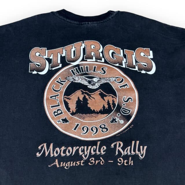 Vintage 90s Sturgis Motorcycle Rally South Dakota T-Shirt XL 6