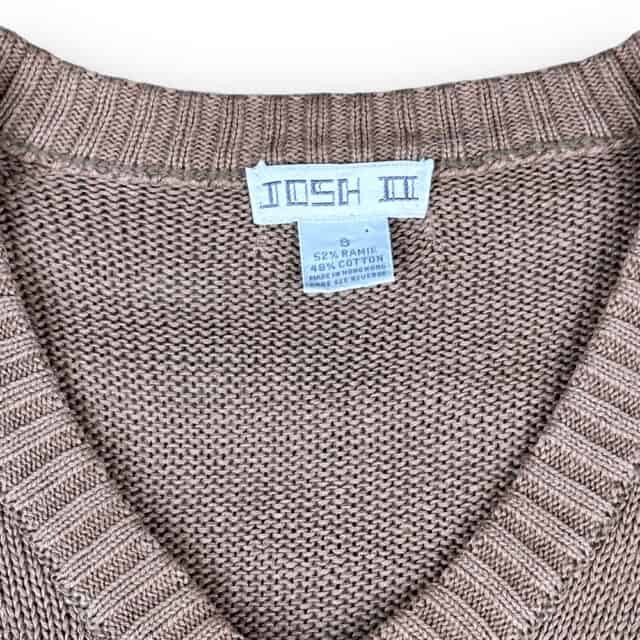 Vintage 90s Argyle Brown Sweater Vest SMALL/XS 6