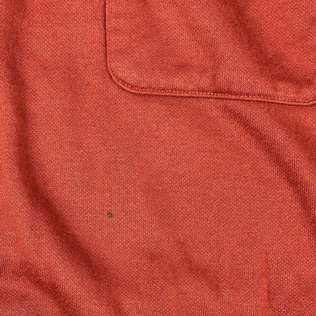 Vintage 80s Burnt Orange Striped Long Sleeve Polo Shirt MEDIUM 7