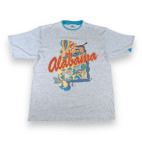 Vintage 80s State of Alabama 2 Tone Sleeve T-Shirt LARGE