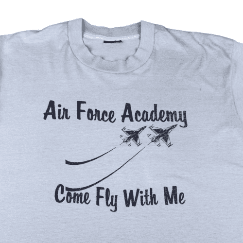Vintage 80s Air Force Academy Come Fly With Me T-Shirt MEDIUM 2