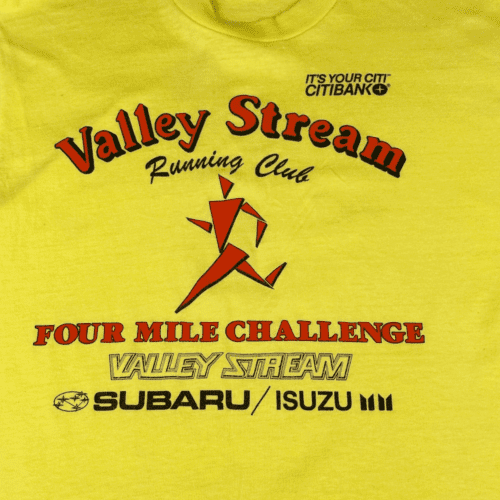Vintage 80s Valley Stream Running Club T-Shirt MEDIUM 2