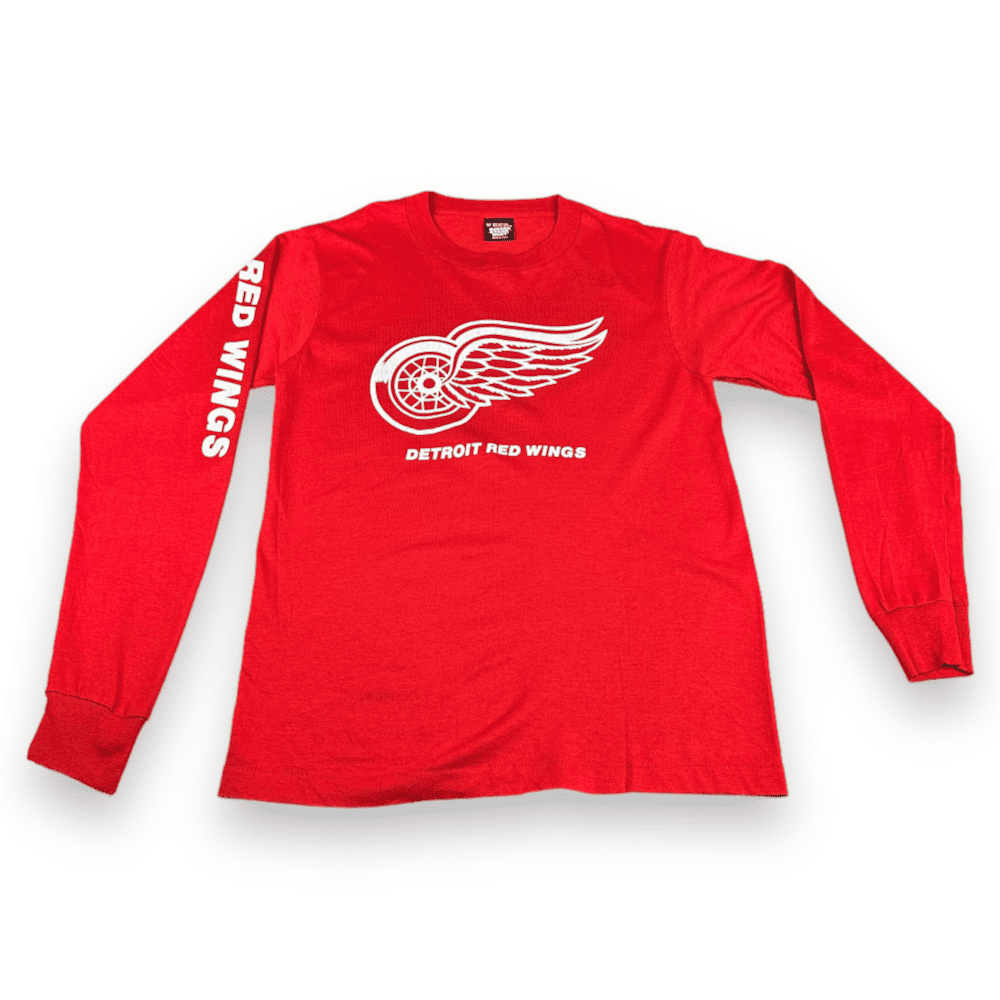 Vintage 80s Detroit Red Wings Deadstock Long Sleeve T-Shirt