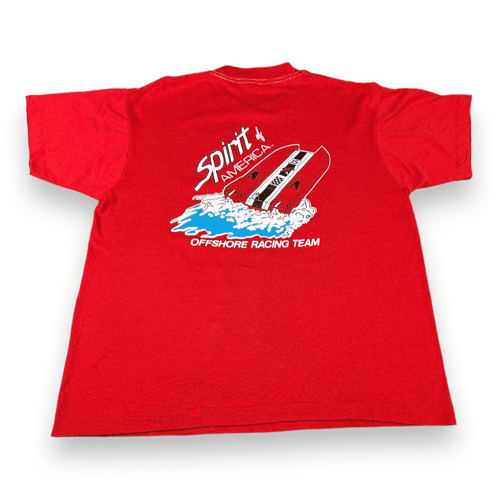 Vintage 80s Spirit of America Offshore Racing Team T-Shirt