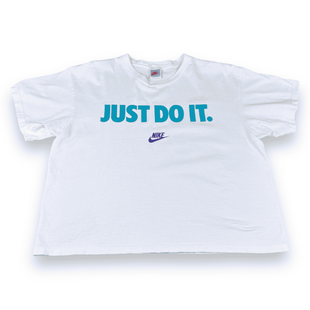 Vintage 90s Nike Just Do It Crop Top T-Shirt LARGE