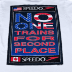 Vintage 90s Speedo No One Trains for Second Place T-Shirt MEDIUM