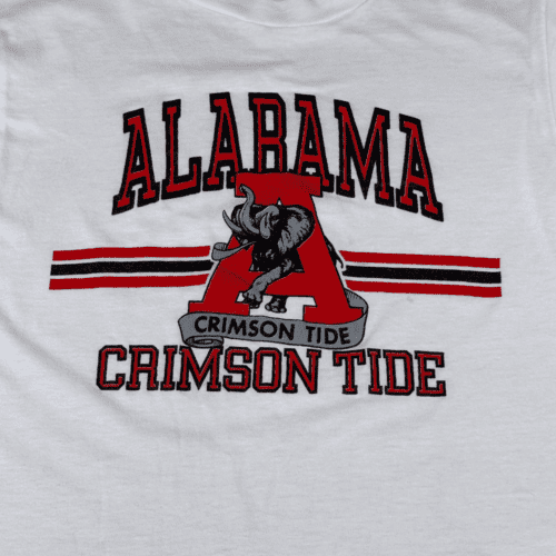 Vintage 80s Alabama Crimson Tide T-Shirt SMALL 2