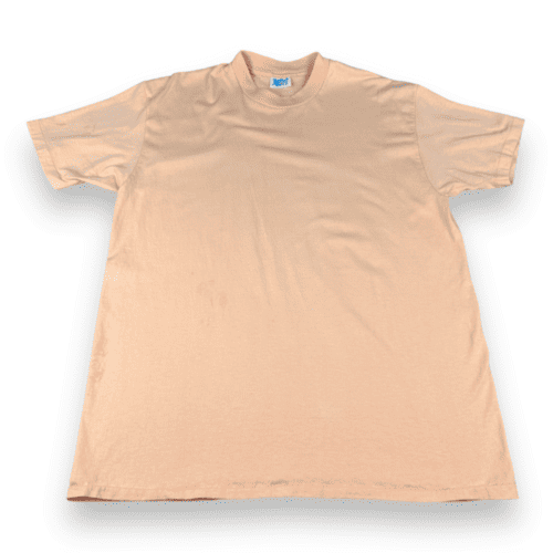 Vintage 90s Salmon Color Blank Single Stitch T-Shirt LARGE