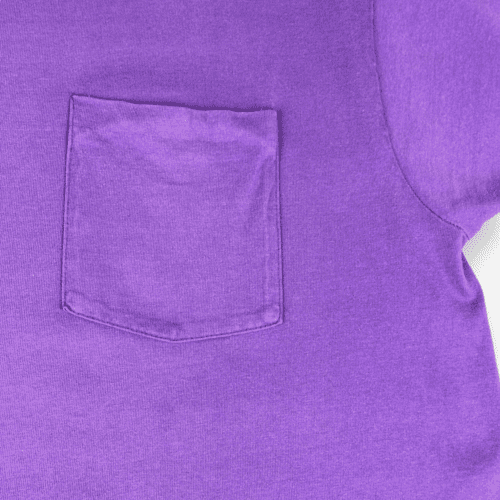 Vintage 90s Purple Pocket T-Shirt LARGE 2