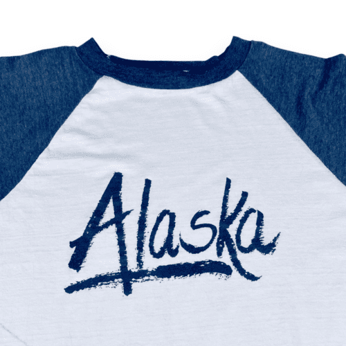 Vintage 70s Alaska Raglan Jersey T-Shirt LARGE