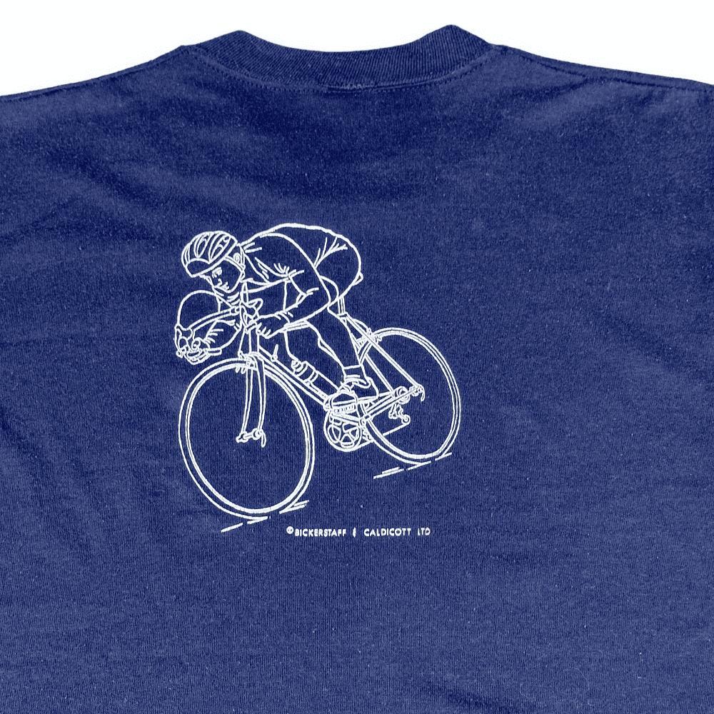 Vintage 80s Cyclist Bicycle T-Shirt SMALL