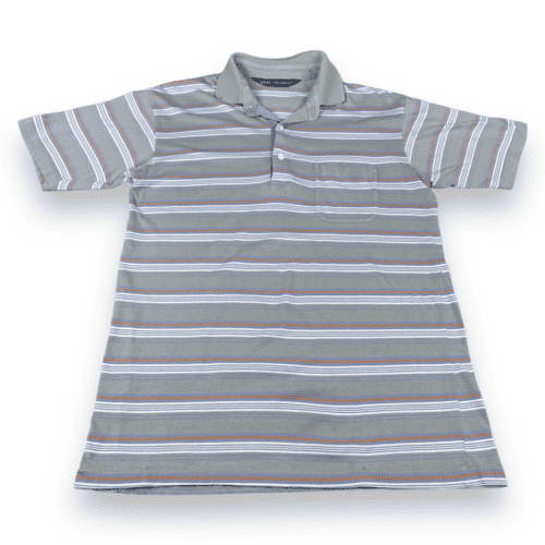 Vintage 80s Van Heusen Striped Polo Shirt SMALL