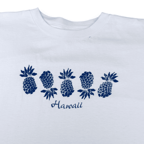 Vintage 90s Hawaii Pineapple Crop Top T-Shirt MEDIUM