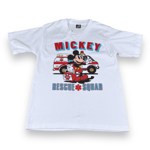 Vintage 90s Mickey Rescue Squad Kids T-Shirt Youth 14-16
