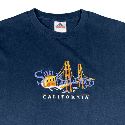 Vintage 90s Embroidered San Francisco California T-Shirt XL