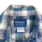 Vintage 90s Wrangler Plaid Pearl Snap Western Shirt LARGE
