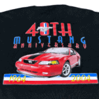 Y2K Ford Mustang 40th Anniversary T-Shirt LARGE