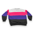 Vintage 90s Color Block Striped Sweatshirt MEDIUM