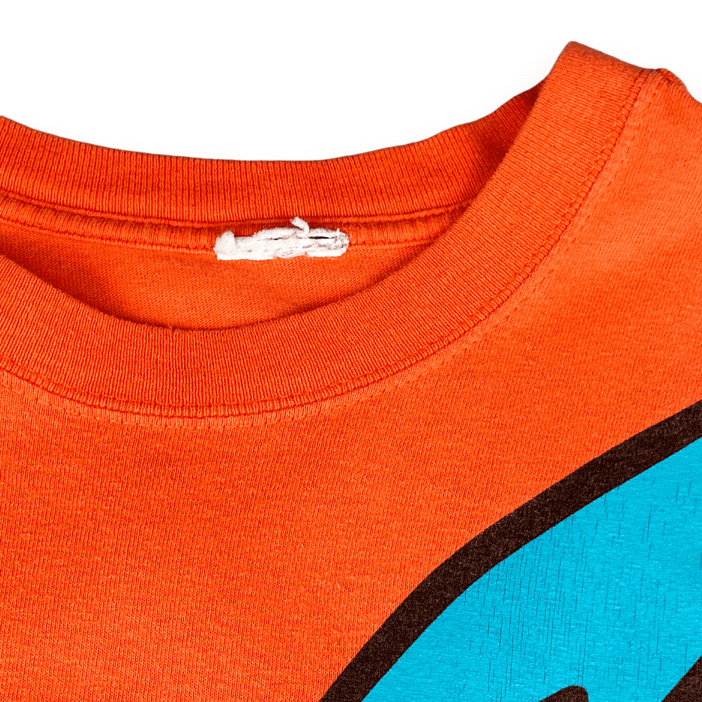 Vintage 90s Fred Flintstone Orange All Over T-Shirt LARGE