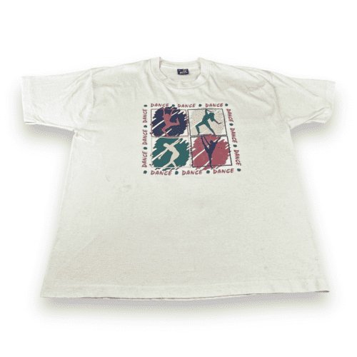 Vintage 90s Dance Art Sketch T-Shirt XL