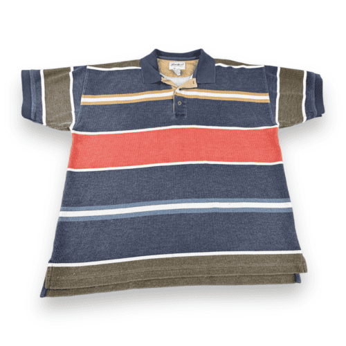 Vintage 90s Eddie Bauer Striped Polo Shirt LARGE
