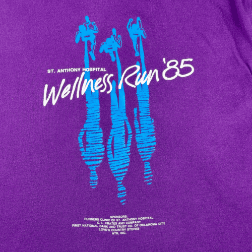 Vintage 80s Wellness Run Oklahoma City T-Shirt MEDIUM