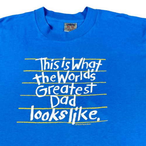 Vintage 80s World's Greatest Dad T-Shirt LARGE