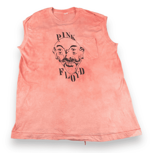 Vintage 80s Pink Floyd Tie Dye Muscle T-Shirt LARGE