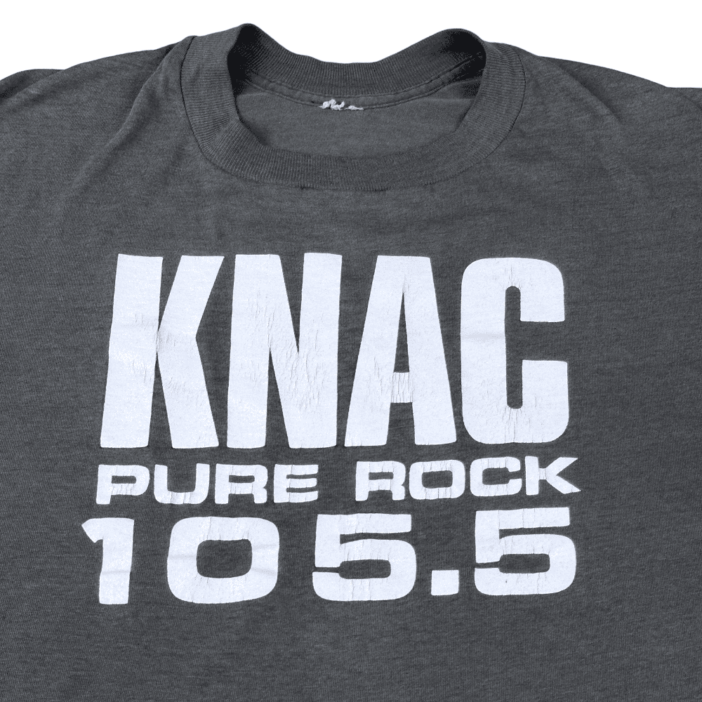 Vintage 80s KNAC Pure Rock 105.5 FM Radio Station T-Shirt LARGE