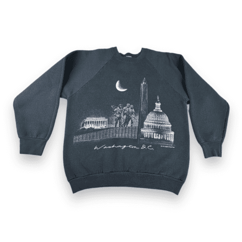 Vintage 90s Washington D.C. Monuments Raglan Sweatshirt MEDIUM