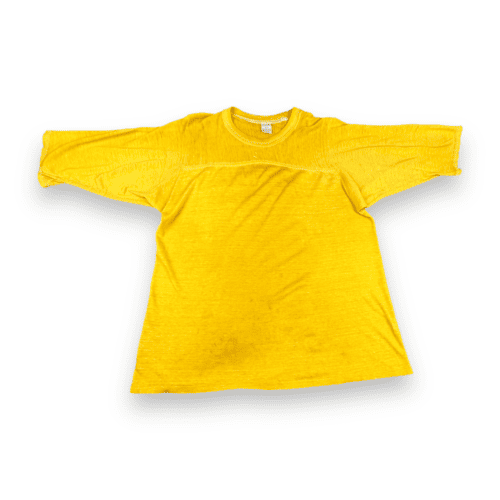 Vintage 70s Mason Blank Yellow Long Sleeve Football Jersey MEDIUM
