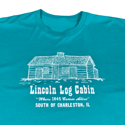 Vintage 90s Abraham Lincoln Log Cabin T-Shirt XL
