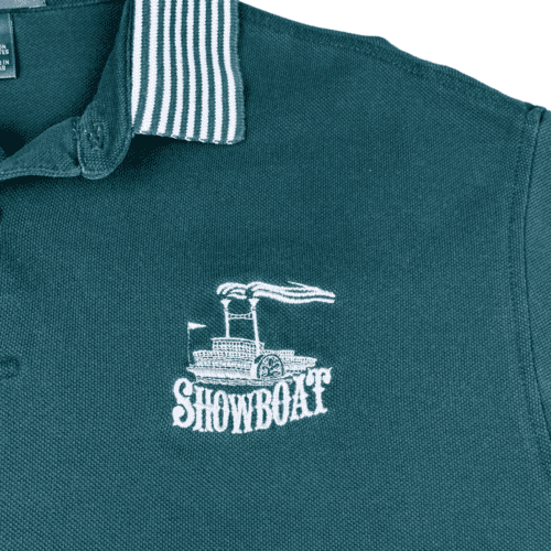Vintage 90s Showboat Steamboat Polo Shirt MEDIUM