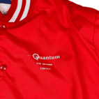 Vintage 80s Quantum Safety Recognition Satin Snap Jacket XXL