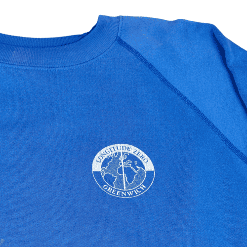 Vintage 80s Longitude Zero Greenwich Raglan Sweatshirt LARGE