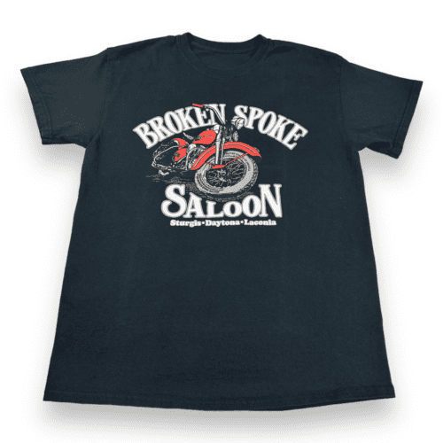 Vintage 90s Broken Spoke Biker Saloon T-Shirt MEDIUM