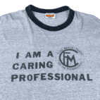 Vintage 80s I Am A Caring Professional Floyd Medical Center Ringer T-Shirt MEDIUM